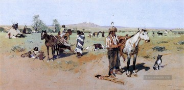  Kunst Malerei - Indian Encampment2 Westernkunst Henry Farny